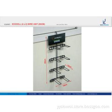 Black Wall Mounted Metal Display Racks And Stands For Super